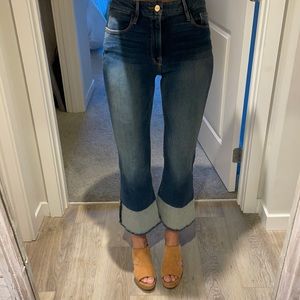 Frame Cropped Mini Boot Cut Jeans